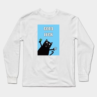 Black Cat Good Luck Long Sleeve T-Shirt